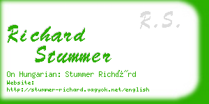 richard stummer business card